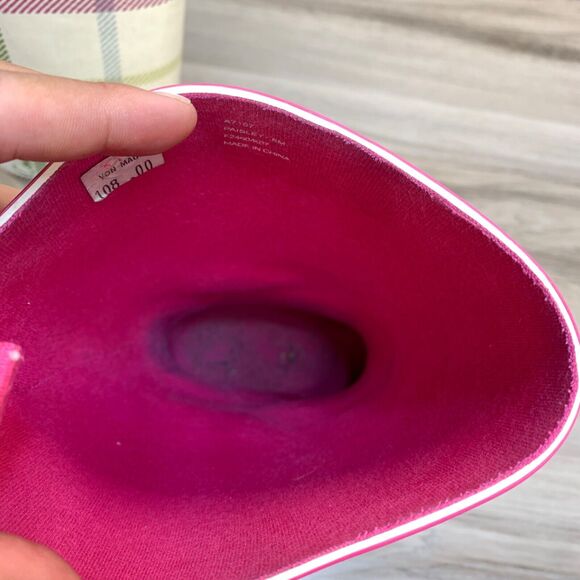 COACH Plaid Rubber Rain Boots Size 6 M Women's multi-colored Paisley A7107 - Picture 11 of 13